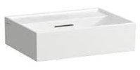 LAUFEN Kartell Aufsatzhandwaschbecken, ohne Hahnloch, mit Überlauf, 450x340mm, H8183307571091, Farbe: weiß matt