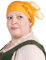 Andracor Kopftuch Halstuch Schal - 1x1m - für LARP, Cosplay, Mittelalter, Fantasy, Karneval, Halloween - Ringelblume