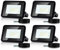 Lospitch 4x20W LED Scheinwerfer, 1700LM 6000K Kaltweiß Superhell LED Strahler Außen, 120° Abstrahlwinkel, IP66 Wasserdicht Außenleuchte für Garten Innenhöfe Garage (kein Stecker)