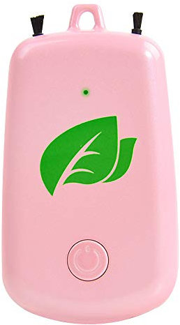 Flisdtry Hanging Neck Air Purifier, Wearable Portable Car Oxygen Bar, USB Rechargeable Negative Air Purifier Pink