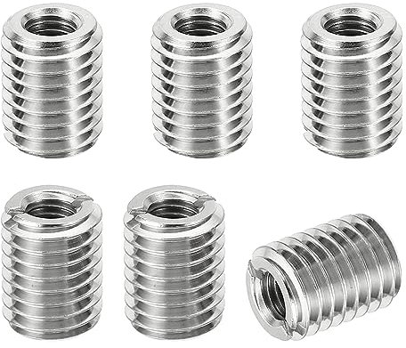 PATIKIL 6Stk Gewinde Adapter Hülse Reduziere Mutter M14*2 Außengewinde zu M8*1.25 Innengewinde Reparatur Einsatz Mutter Schraube Reduzierstück Umwandlung Edelstahl Verbindungselement 18mm