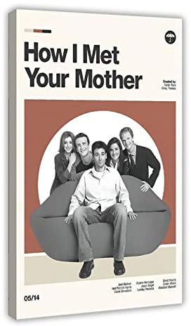 ZOLULA Moderne Retro-TV-Serie Poster How I Met Your Mother (1) Leinwand Poster Wandkunst Dekor Druck Bild Gemälde für Wohnzimmer Schlafzimmer Dekoration Rahmenstil 60 x 90 cm