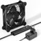 UpHere Ventilador de 220 V PC 120 mm Ultra Silencioso, Ventilador AC 12 V Doble Roller Ball, con controlador de velocidad, cinco ajustable, para PC/Playstation/TV Box, 1 unidad. (U2DC1-1)…