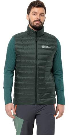 Jack Wolfskin Men's Pilvi Down Vest M, Black Olive, L