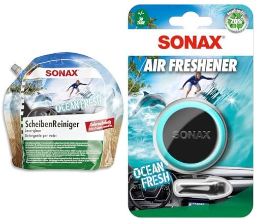 ScheibenReiniger gebrauchsfertig Ocean-fresh (3 Liter) + Air Freshener Ocean-fresh (1 Stück)