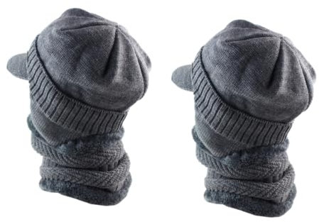 PACKOVE 2st Mütze Und Lätzchen-kit Herrenanzüge Männer Anzug Anzüge Für Männer Schal Für Männer Mütze Für Männer Hüte Für Männer Beanie-mütze Kappen Mann Absicherung Strickmütze