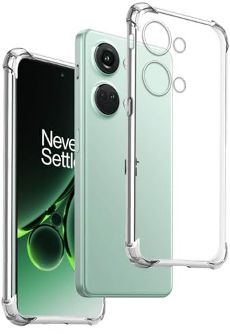 REY Coque Anti-Shock pour ONEPLUS Nord 3 5G - ONEPLUS ACE 2V 5G, TPU Transparent en Silicone Antichoc