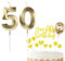 Bolosa 50th Birthday Candles Set, 50th Birthday Cake Topper, Number 50 Candle, 50th Birthday Decorations for Girls Boys Birthday Party Wedding Anniversary (Yellow, Number 50)