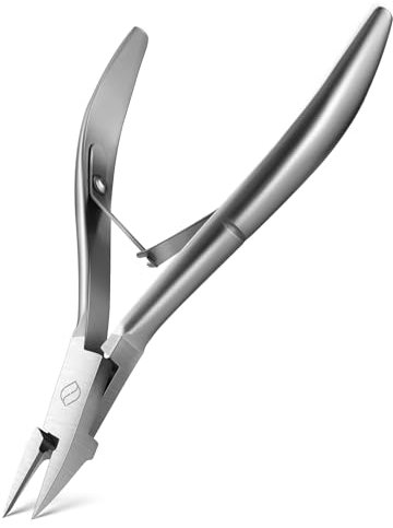 FERYES Ingrown Toenail Clippers Straight Blade Toe Nail Clippers for Thick Nails for Seniors, Stainless Steel Nail Clippers for Thick Toenails - Ultra-Slim 16mm Blade Fingernail Clippers
