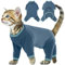 Fleece Katzenpullover, Mantel für Katzen Weiche Winter Kleidung Katzen-Pyjama Overall Rollkragen Kaltwettermäntel Herbst und Winter Kätzchenkleidung(Blau-grau, S)