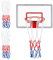 2 Stücke Sport-Basketballnetz, 3 Farbig Basketball Ersatznetz, Standard Größe Nylon Basketballkorb Netze, Profi Ersatz Netz, für Die Innen- und Außenmontage Geeignet, 12 Schlaufen