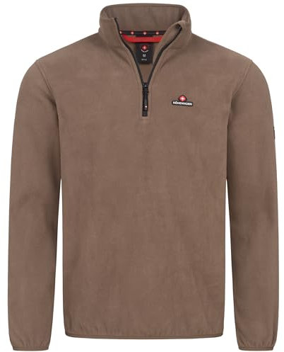 Höhenhorn Skyja - Felpa in pile da uomo, per autunno e inverno, in micropile, mezza zip, marrone, XXL