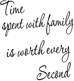 Housoutil Family Quote Wall Sticker Removable Living Room Wallpaper Vinyl Decal Home Decor for Bedroom Sofa Background