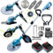 Désherbeur électrique, Coupe-Herbe/Bordure/Mini-Tondeuse, débroussailleuse et Coupe-Bordure avec Tige télescopique réglable, 2 Batteries et Chargeur Inclus, pour Jardin et Cour