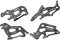 Shark Keychain, 4×Shark-Shaped Key Ring Chain for Dad Husband, Stainless Steel Carabiner Multitools Shark Keychain, Multi-function Keychain Survival Tool as Bottle Opener, Knifes, For Fishing, Camping