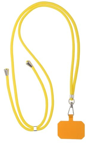 PATIKIL Smart Phone Lanyard, Universal Cell Phone Lanyard Adjustable Crossbody Strap Patch with Neck Strap Fits Most Smartphones, Yellow