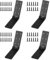 Lot de 4 charnières de porte pliantes - 200 mm - 180 ° - Noir - Charnières de porte - Charnières de porte - Charnières de caisse - Charnières robustes pour tiroirs, portes de jardin et porte en bois