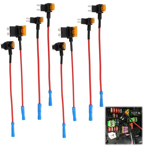 Set De 8 Fusibles De Seguridad Para AutomóViles Con Adaptadores Ato, Mini, Micro 2 Y Soporte,Para InstalacióN Fija De Dashcam Y Dispositivos ElectróNicos Con Kits Hk3, Hk4, Hk3-C Y Hk5