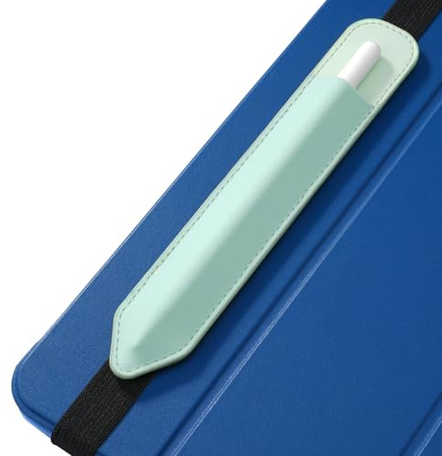 MoKo Stiftetui-Halterung passend für den Apple Pencil, Feldgrün | für Apple Pencil Pro/1./2. Gen/USB-C, mit elastischem Band, elastische Tasche, Auf für iPad-Hülle aufkleben 9,7-13 Tablet