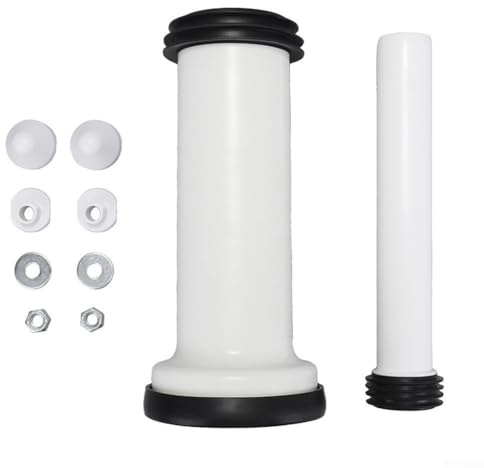 Wand-WC-Anschluss-Set PP 310 mm, Dichtung Abfluss Spülrohr Spülkasten Abfluss Verdeckte Spülung Gerades Rohr Badzubehör