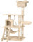 Tectake® Arbre à Chat Griffoir 141cm - Maison Intérieure avec Grattoir, Rampe, Couchage, Hamac, Tunnel, Échelle et Lit pour Chats