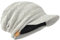 Herren Dick Knit Newsboy Cap Visier Mütze Hut Fleece Gefüttert Strickmützen B319 (Blass/Grau)