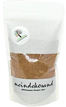 Farbsand zum Dekorieren und Gestalten - Quarzsand gefärbt 0,4-0,8mm – Dekosand (CAMEL - Hellbraun, 700g Beutel)