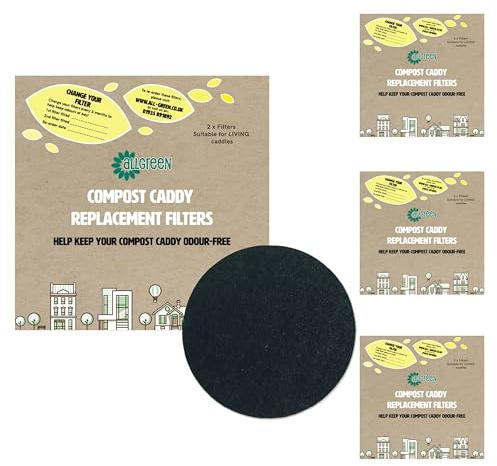 Compost Caddy Spare Filters - For Typhoon Living Caddies (Pack of 8)