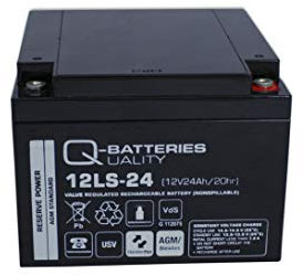 Q-Batteries 12LS-24 12V 24Ah Blei-Vlies-Akku AGM VRLA mit VDs