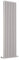 Milano Aruba - Light Grey Vertical Double Oval Panel Radiator - 1780mm x 472mm