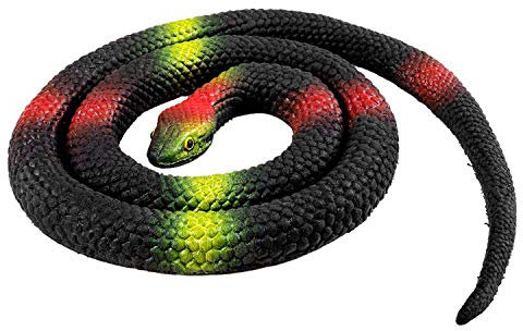 Boland 72263 - Deko-Schlange, Länge 75 cm, Gummi-Python, Dekoration, Giftschlange, Spielzeug, Spaßartikel, Fasching, Karneval, Fastnacht, Halloween, Mottoparty, Tischdekoration