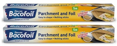 BacoFoil 2 x Foil and Parchment Paper,2-in-1 5m
