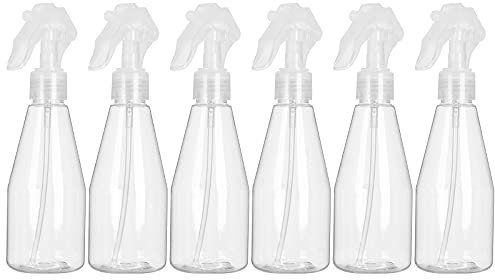 SHANQIAN Flacon Spray Vide 200ml, Lot de 6 Vaporisateur Vide en plastique, Bouteille Pulverisateur Vide pour Désinfectant, Jardinage, Nettoyage