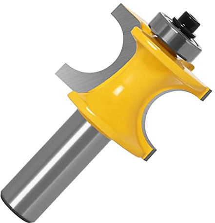 1-5 Pcs Bullnose Router Bit, 1/2 Shank 12mm Shank Half Round Bearing Carbide Tipped Round Edge Cutting Bits For Woodworking (Cutting Edge Length : 5PCS 12mm shank)
