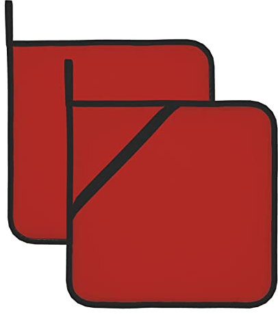 Portavaso isolato quadrato rosso lampone 20,3 x 20,3 cm (set da due pezzi)
