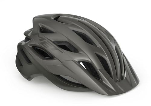 MET Unisex – Erwachsene Veleno MIPS MTB Helme, Titanium Metallic, M / 56-58cm