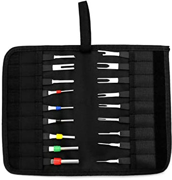 QWORK® Terminal Removal Tool Kit, Kit de 18 Outils de Extracteur de Cosses, Outils de Démontage de Câblage Electrique pour Voiture