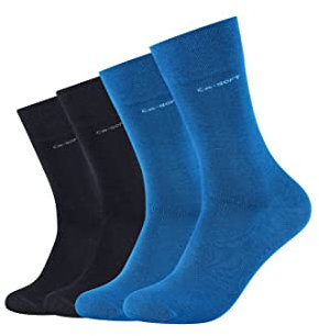 Camano Socken Unisex 4er Pack Baumwolle Blau-Grau-Weiß 39/42