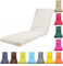 TIENDA EURASIA - Colchoneta para Tumbona de Jardin - Cojin Tumbona Acolchado Relleno de Fibra - Funda de Tela con Cremallera Lavable (180 x 50 cm, Crudo)