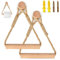 Ceisazira 2 pièces Porte Papier Toilette, Support Papier Toilette Mural Adhesif Corde en Bois Anneau De Serviette Rustic, Derouleur Papier Toilette Murale Corde pour Salle de Bain et Cuisine