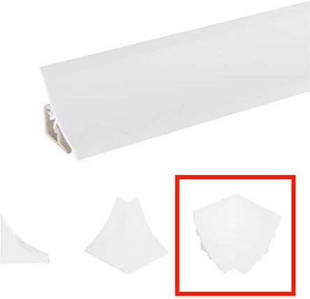 Finishing Elements for Worktop Profile Strip Splashback Edging Trim - White, Inner Corner