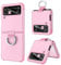 BENTOBEN for Samsung Galaxy Z Flip 3 Case, Z Flip 3 5G Case with Ring, Heavy Duty 2 in 1 Soft Silicone Hard PC Full Body Rugged Shockproof Protection Cover for Samsung Z Flip 3, Pink