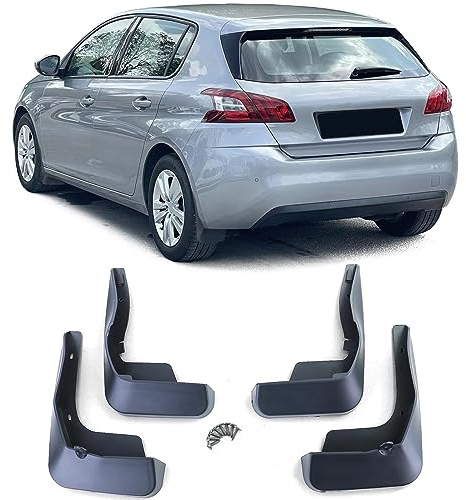Schmutzfänger Set vorne und hinten Schwarz für Peugeot 308 T9 Vorfacelift 13-16