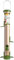 Welzhofer Vogel Futtersäule Green Line Anton - Vogelfutterspender & Futterstation für Wildvögel - 6 Sitzringe, 2,1 Liter Kapazität, 69mm Innendurchmesser für alle Futterarten