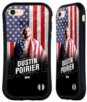 Head Case Designs Offizielle UFC Flagge Der US Dustin Poirier Hybride Handyhülle Hülle Huelle kompatibel mit Apple iPhone 7/8 / SE 2020 & 2022