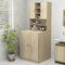 HXZZXS Mobile per Lavatrice con Ante Rovere Sonoma Legno Multistrato 70,5x25,5x90 cm Mobile Alto Armadio Bagno Mobile Prodotti Bagno Mobiletto con Ante Mobile Lavatrice Incasso Armadietto Lavatrice