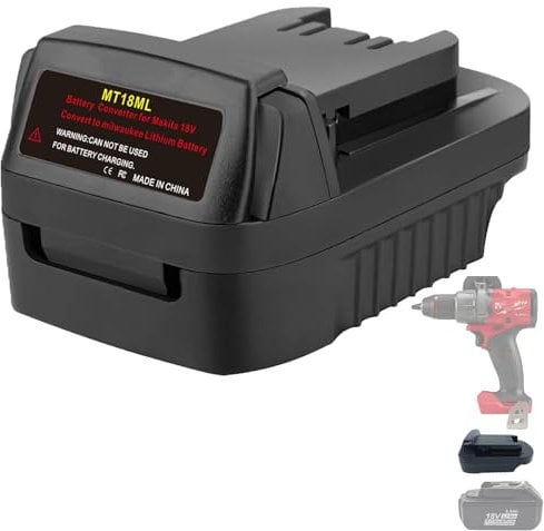 NUOGEDZ for Makita for Milwaukee Battery Adapter,MT18MIL Battery Adaptor Compatible for Makita 18V Lithium-ion Battery Convert to for Milwauke M18 18V Battery,for Milwaukee 18V Cordless Power Tools