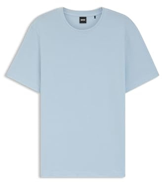 BOSS Herren Tiburt 240 T-Shirt aus Baumwoll-Mix mit Bubble-Jacquard-Struktur