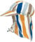 LÄSSIG Baby Kinder Schirmmütze mit UV-Schutz und langem Nackenschutz/Sun Protection Flap Hat Waves blue/nature, 7-18 Monate, Größe: 46/49