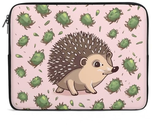 Laptoptasche, 25,4 cm (10 Zoll), Cartoon-Igel, stoßfest, Computer-Tragetasche, schlanke Aktentasche, Handtasche